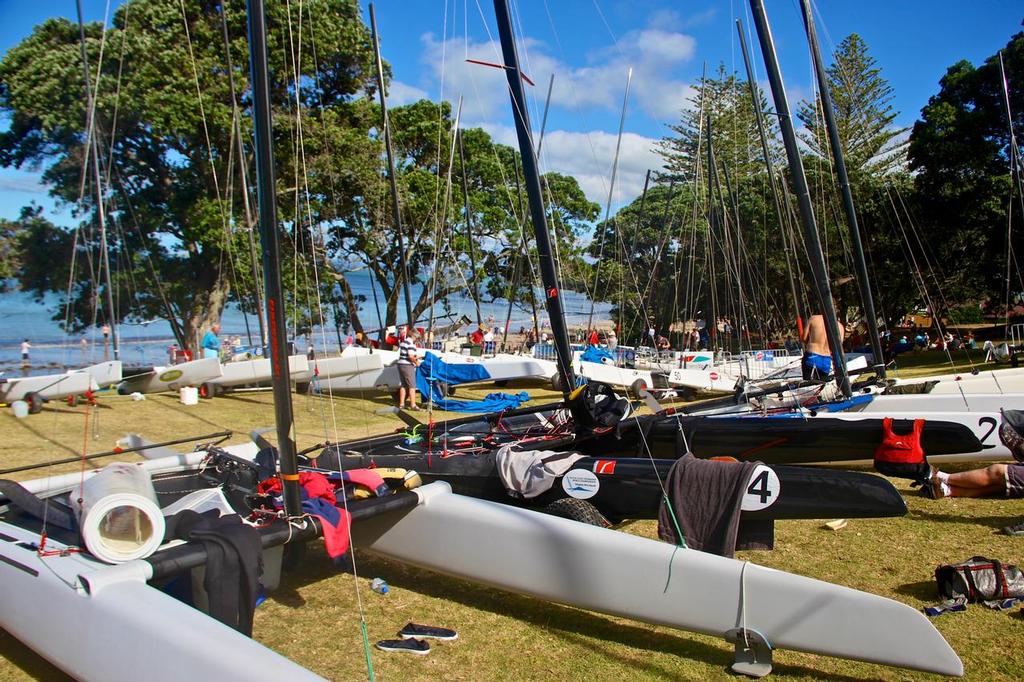 A-class catamaran Nationals Takapuna February 8, 2014 © Richard Gladwell www.photosport.co.nz